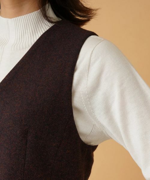 Leilian / レリアン テーラードジャケット | ヘリンボーンベスト | 詳細10