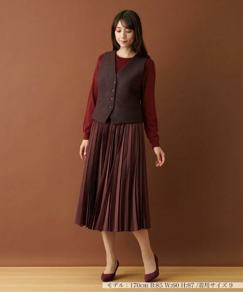 Leilian / レリアン テーラードジャケット | ヘリンボーンベスト | 詳細15