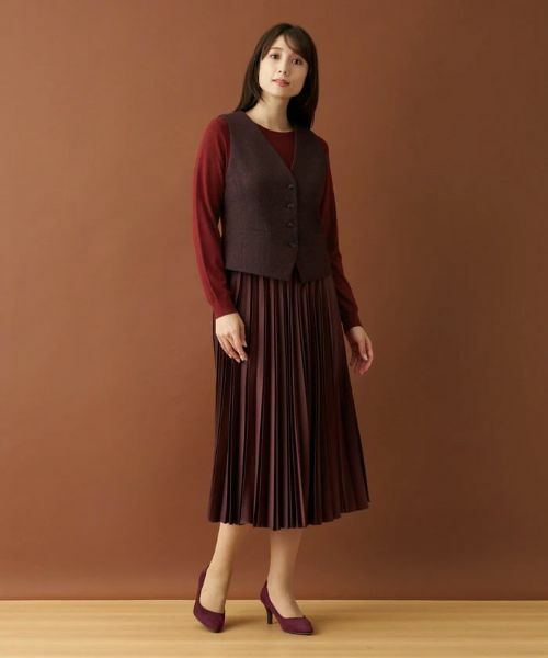 Leilian / レリアン テーラードジャケット | ヘリンボーンベスト | 詳細17