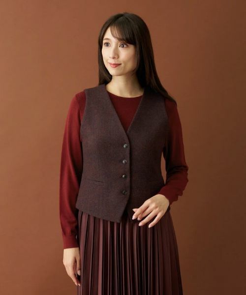 Leilian / レリアン テーラードジャケット | ヘリンボーンベスト | 詳細20