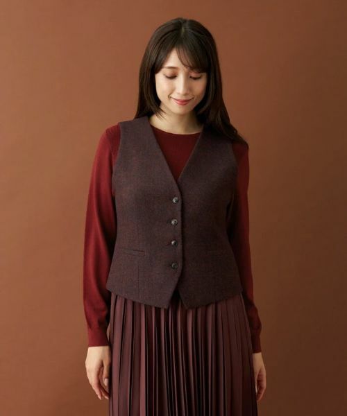 Leilian / レリアン テーラードジャケット | ヘリンボーンベスト | 詳細21