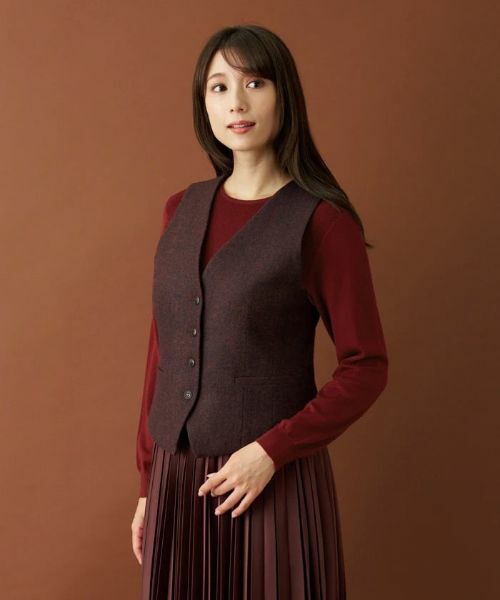 Leilian / レリアン テーラードジャケット | ヘリンボーンベスト | 詳細22