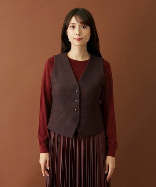 Leilian / レリアン テーラードジャケット | ヘリンボーンベスト | 詳細23