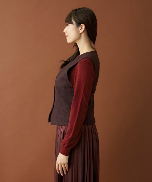 Leilian / レリアン テーラードジャケット | ヘリンボーンベスト | 詳細24