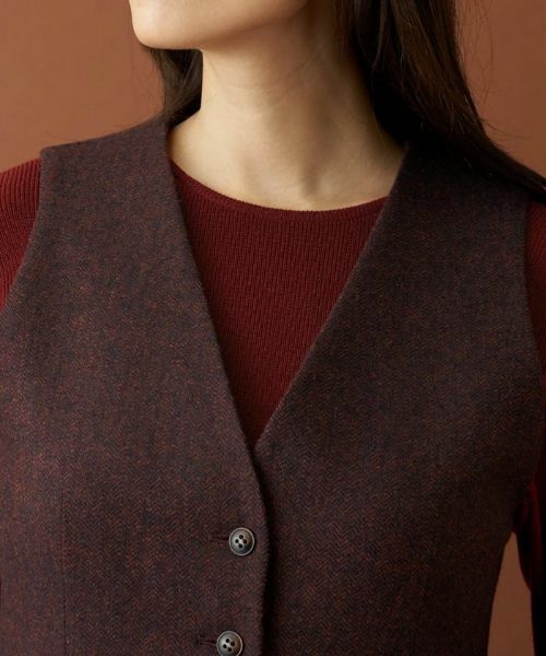 Leilian / レリアン テーラードジャケット | ヘリンボーンベスト | 詳細26