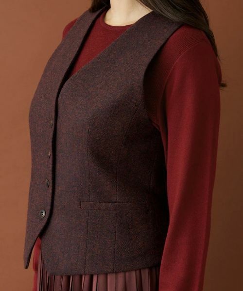 Leilian / レリアン テーラードジャケット | ヘリンボーンベスト | 詳細28