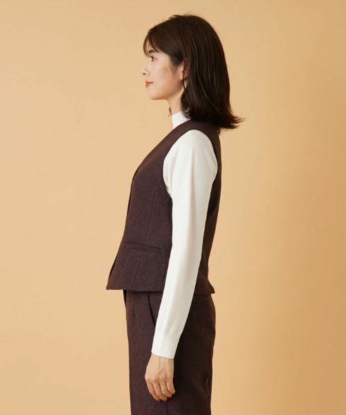 Leilian / レリアン テーラードジャケット | ヘリンボーンベスト | 詳細5