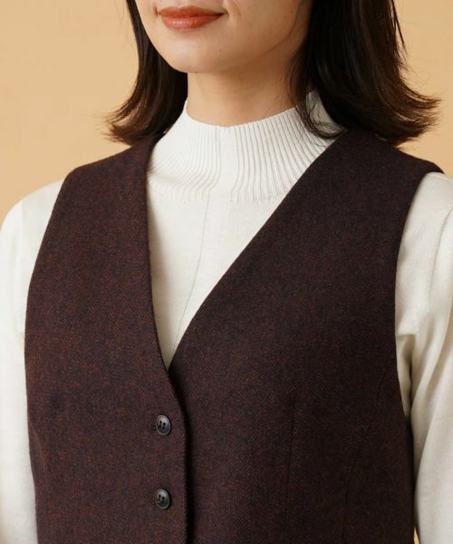 Leilian / レリアン テーラードジャケット | ヘリンボーンベスト | 詳細7