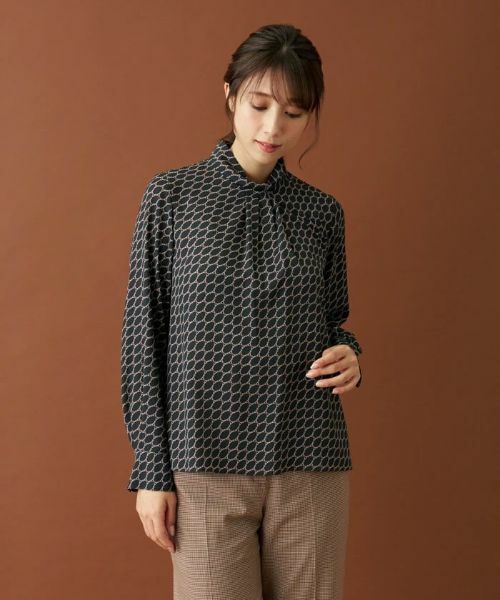 Leilian / レリアン シャツ・ブラウス | ジオメトリックプリントブラウス | 詳細2