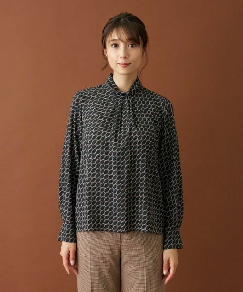 Leilian / レリアン シャツ・ブラウス | ジオメトリックプリントブラウス | 詳細4