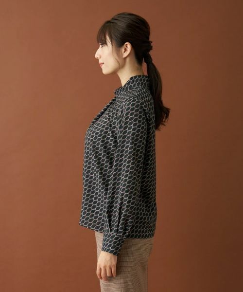Leilian / レリアン シャツ・ブラウス | ジオメトリックプリントブラウス | 詳細5