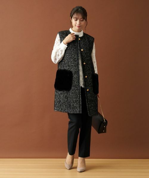Leilian / レリアン テーラードジャケット | ファンシーツイードジレ | 詳細12