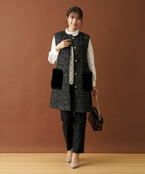 Leilian / レリアン テーラードジャケット | ファンシーツイードジレ | 詳細13