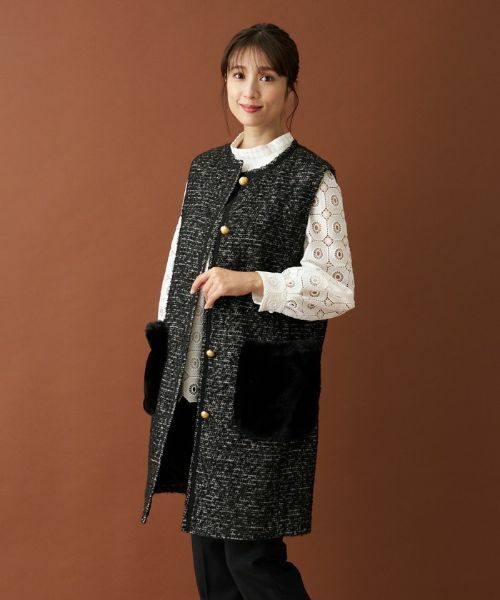 Leilian / レリアン テーラードジャケット | ファンシーツイードジレ | 詳細3