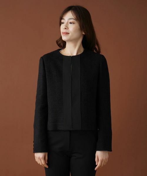 Leilian / レリアン テーラードジャケット | ツイードノーカラージャケット【セレモニー】 | 詳細4