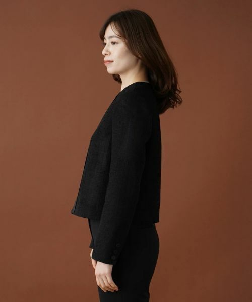 Leilian / レリアン テーラードジャケット | ツイードノーカラージャケット【セレモニー】 | 詳細5