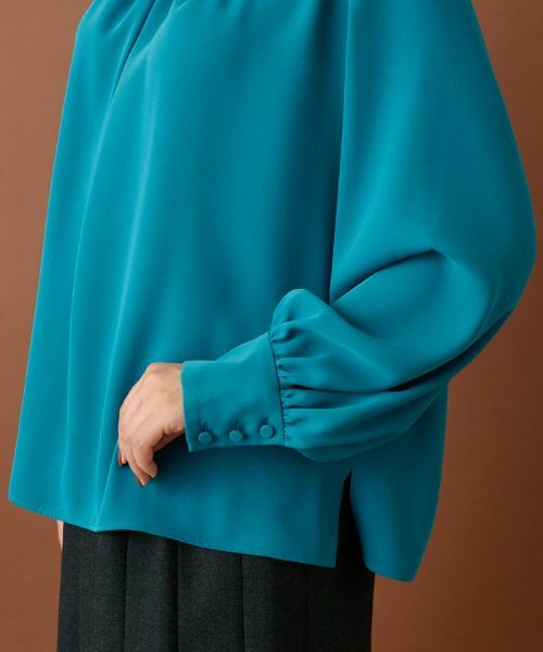Leilian / レリアン シャツ・ブラウス | ビジューギャザーネックブラウス | 詳細12