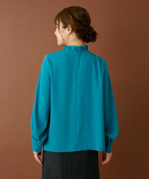 Leilian / レリアン シャツ・ブラウス | ビジューギャザーネックブラウス | 詳細9