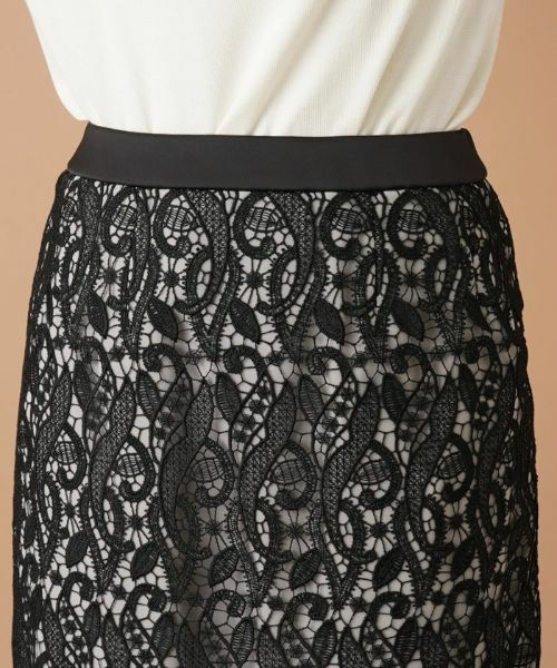 Leilian / レリアン ミニ・ひざ丈スカート | レースタイトスカート | 詳細8