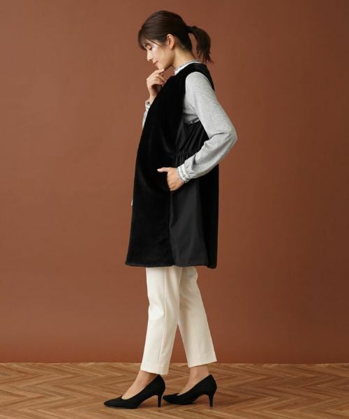 Leilian / レリアン テーラードジャケット | 異素材切替ロングジレ【MUSE BY ROCHAS Premiere】 | 詳細2