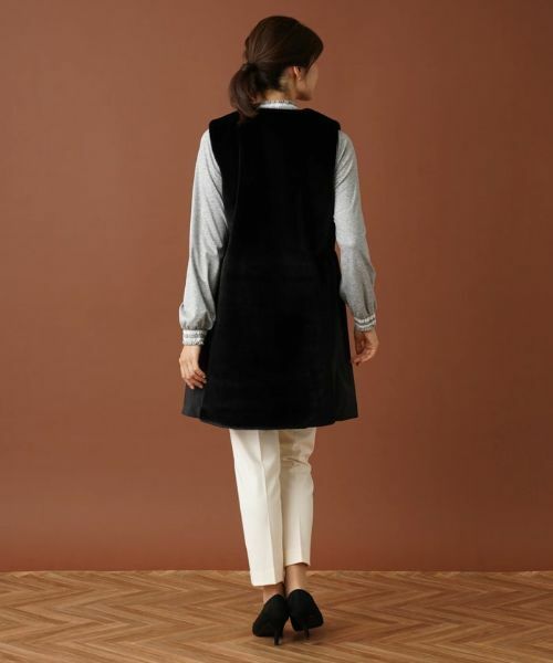 Leilian / レリアン テーラードジャケット | 異素材切替ロングジレ【MUSE BY ROCHAS Premiere】 | 詳細3