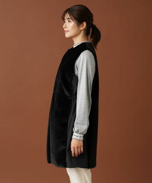 Leilian / レリアン テーラードジャケット | 異素材切替ロングジレ【MUSE BY ROCHAS Premiere】 | 詳細5