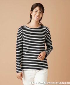 Leilian / レリアン カットソー | ラメボーダーカットソー【MUSE BY ROCHAS Premiere】