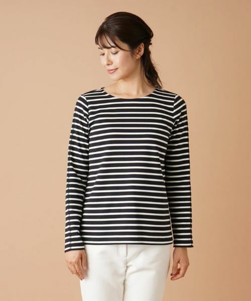 Leilian / レリアン カットソー | ラメボーダーカットソー【MUSE BY ROCHAS Premiere】 | 詳細4