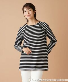 Leilian / レリアン カットソー | ラメボーダーラグランカットソー【MUSE BY ROCHAS Premiere】