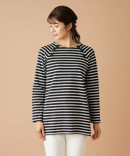 Leilian / レリアン カットソー | ラメボーダーラグランカットソー【MUSE BY ROCHAS Premiere】 | 詳細4