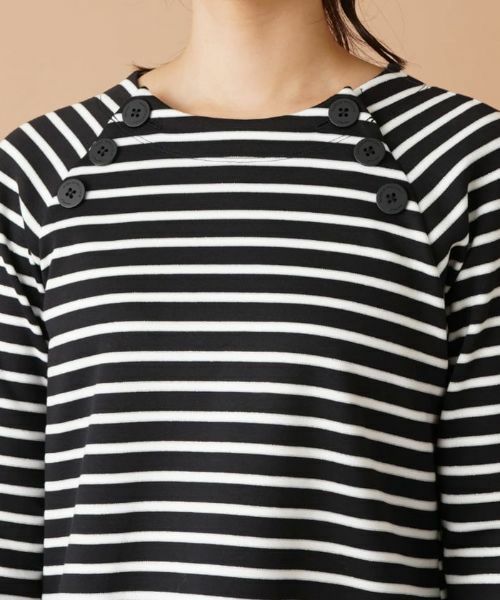 Leilian / レリアン カットソー | ラメボーダーラグランカットソー【MUSE BY ROCHAS Premiere】 | 詳細7