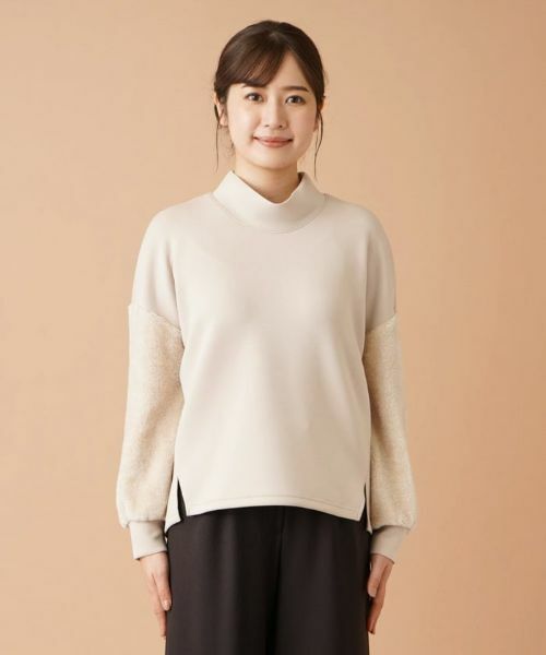 Leilian / レリアン スウェット | 袖切替ハイネックプルオーバー | 詳細10