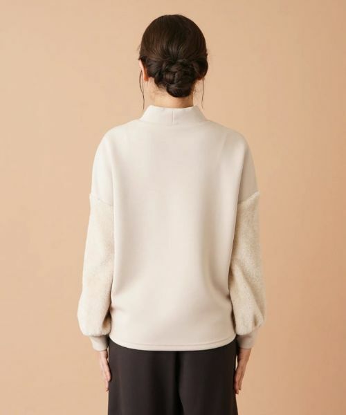 Leilian / レリアン スウェット | 袖切替ハイネックプルオーバー | 詳細12