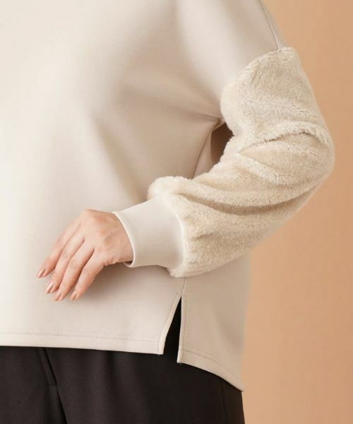Leilian / レリアン スウェット | 袖切替ハイネックプルオーバー | 詳細15