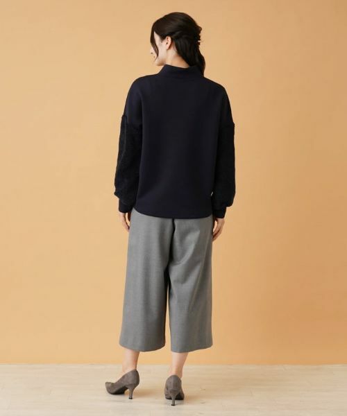 Leilian / レリアン スウェット | 袖切替ハイネックプルオーバー | 詳細6