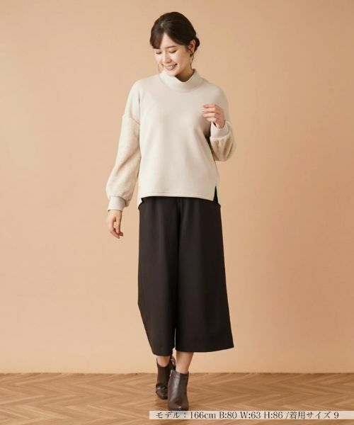 Leilian / レリアン スウェット | 袖切替ハイネックプルオーバー | 詳細7