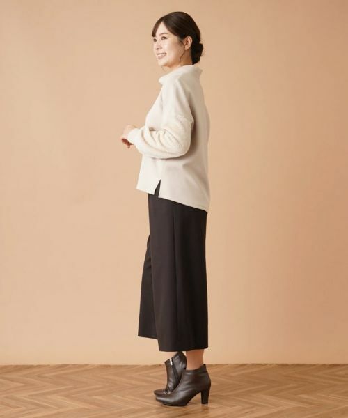 Leilian / レリアン スウェット | 袖切替ハイネックプルオーバー | 詳細8