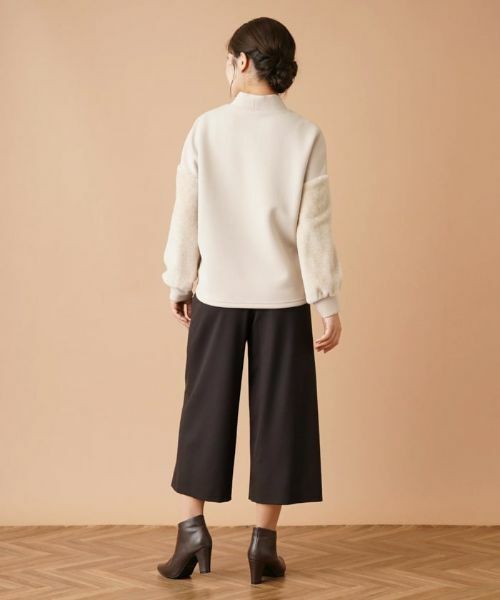 Leilian / レリアン スウェット | 袖切替ハイネックプルオーバー | 詳細9