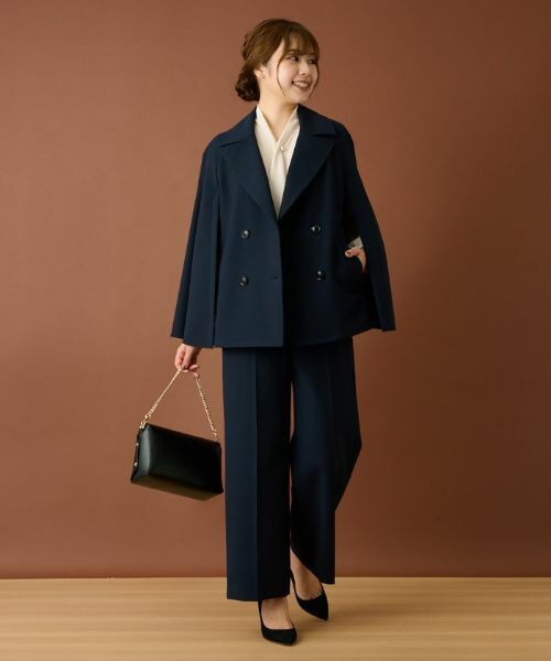 Leilian / レリアン テーラードジャケット | ケープ風ダブルジャケット | 詳細6