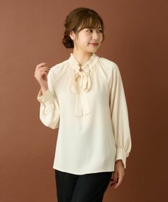 Leilian / レリアン シャツ・ブラウス | リボンフリルブラウス