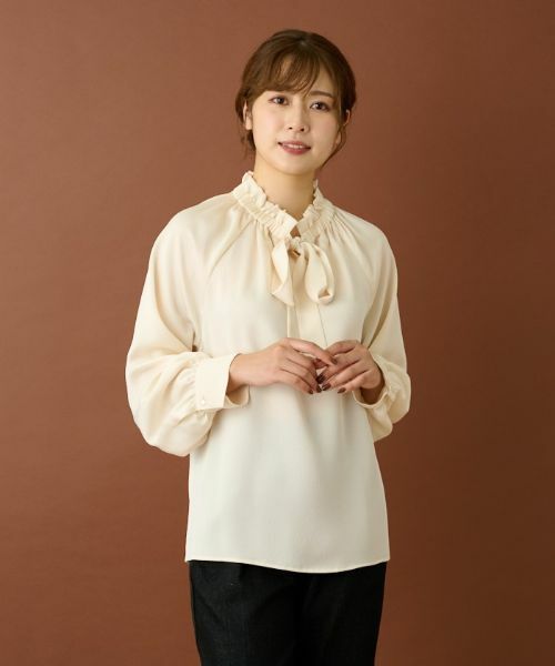 Leilian / レリアン シャツ・ブラウス | リボンフリルブラウス | 詳細1