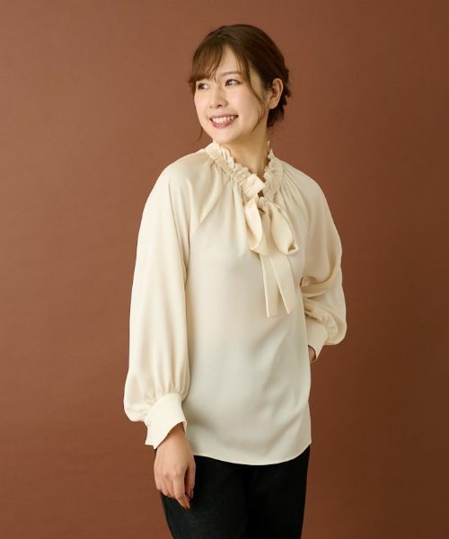 Leilian / レリアン シャツ・ブラウス | リボンフリルブラウス | 詳細13