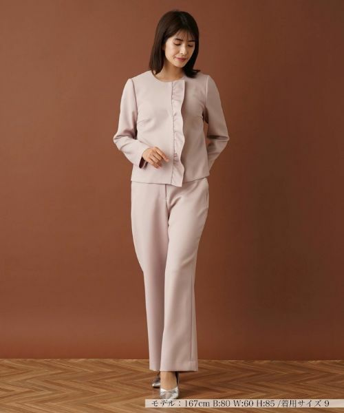 Leilian / レリアン テーラードジャケット | フリルノーカラージャケット | 詳細1