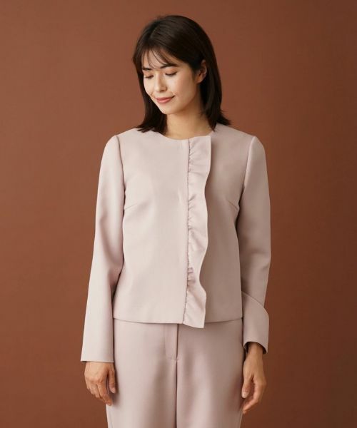 Leilian / レリアン テーラードジャケット | フリルノーカラージャケット | 詳細4