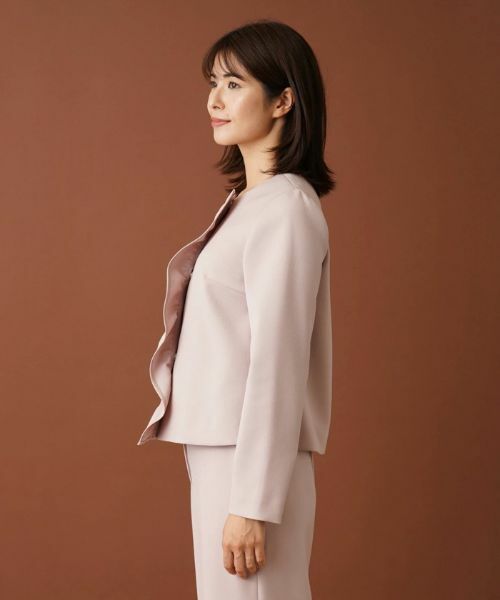 Leilian / レリアン テーラードジャケット | フリルノーカラージャケット | 詳細5