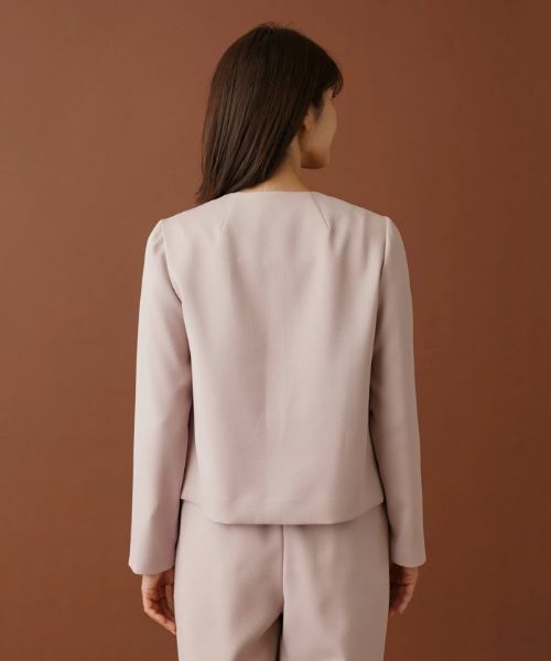 Leilian / レリアン テーラードジャケット | フリルノーカラージャケット | 詳細6
