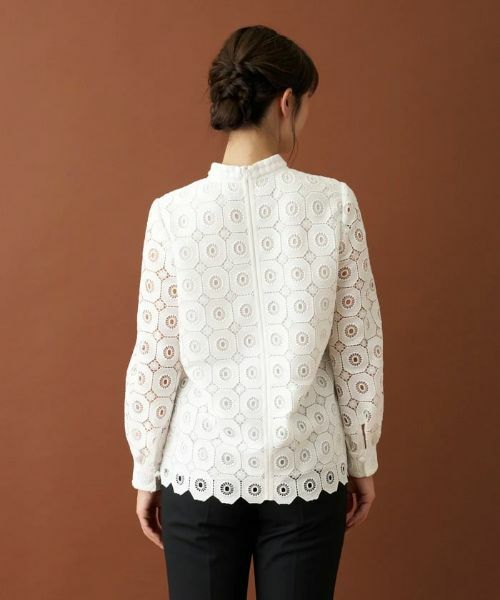 Leilian / レリアン シャツ・ブラウス | 幾何学柄レースブラウス | 詳細11