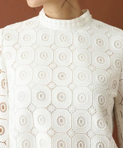 Leilian / レリアン シャツ・ブラウス | 幾何学柄レースブラウス | 詳細12