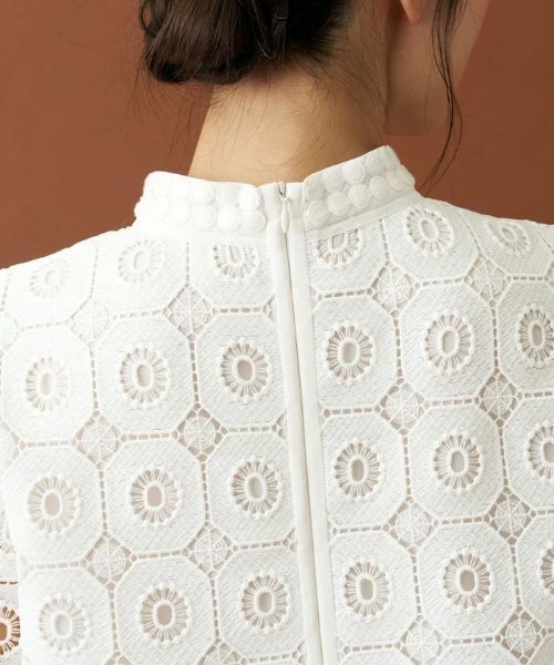 Leilian / レリアン シャツ・ブラウス | 幾何学柄レースブラウス | 詳細13