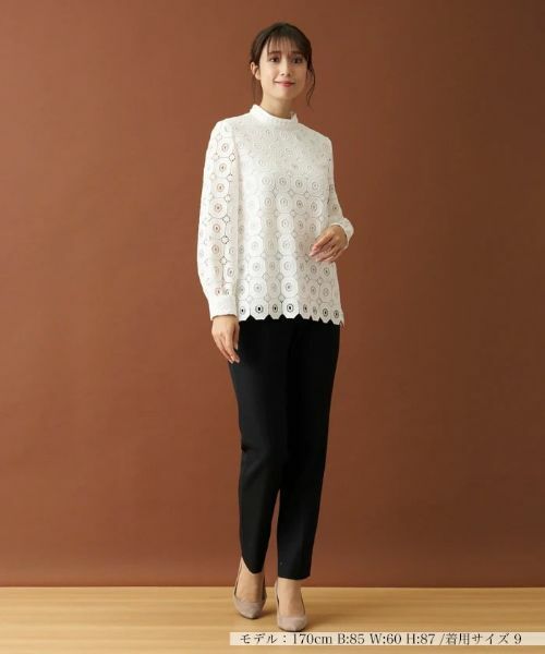 Leilian / レリアン シャツ・ブラウス | 幾何学柄レースブラウス | 詳細2